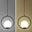 Led Creative Art Glass Ball Pendant Lights Modern Hanging Lamp E27 Black Gold Restaurant Bedroom