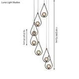 Led Crystal Pendant - Contemporary Style Metal Ceiling Hanging Lamp