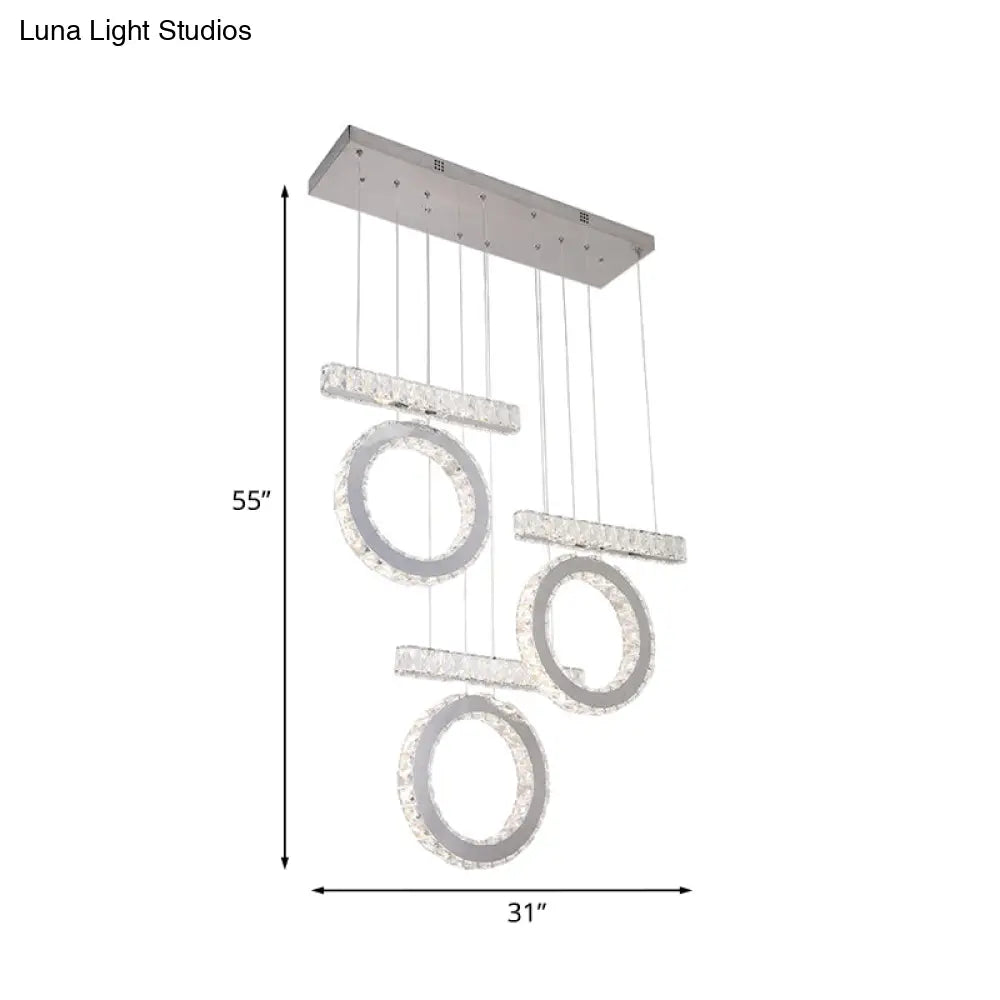 Led Crystal Pendant Light For Minimalist Table Decor