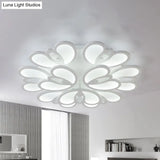 Led Flush Mount Ceiling Lamp With Acrylic Shade In Warm/White/Natural Light For Living Room
