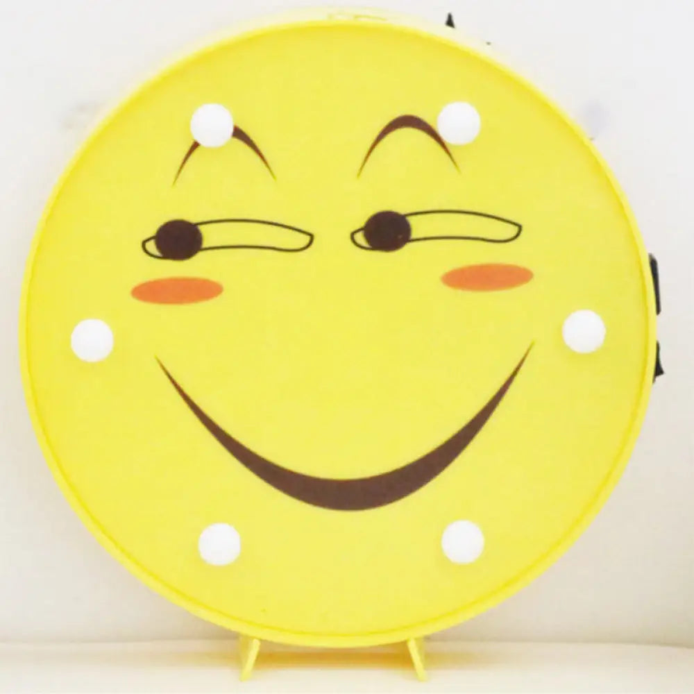 Led Funny Emoji Expression Wall Light - Modern Yellow Nightstand Lamp / C