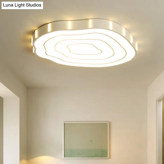 Led Hollow Tree Stump Ceiling Mount Light - Acrylic Modern Stylish Lamp (White) White / 16.5 Warm