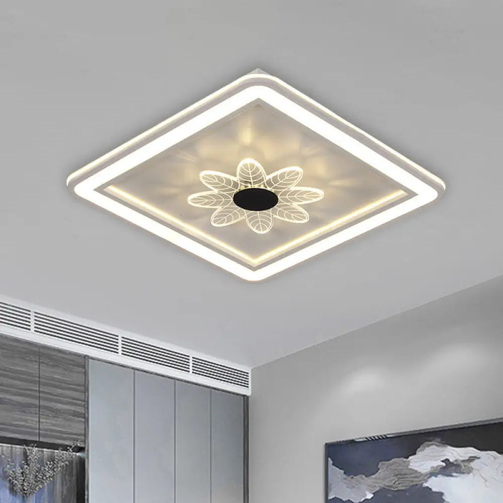 Led Kids Bedroom Ceiling Light With Whimsical Windmill/Flower Design - Black/White Black - White / A