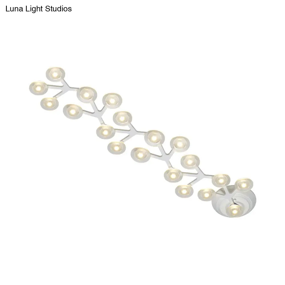 Led Kitchen Flushmount Light With Round Acrylic Shade In Warm/White - 7/9/10 Lights White Flush