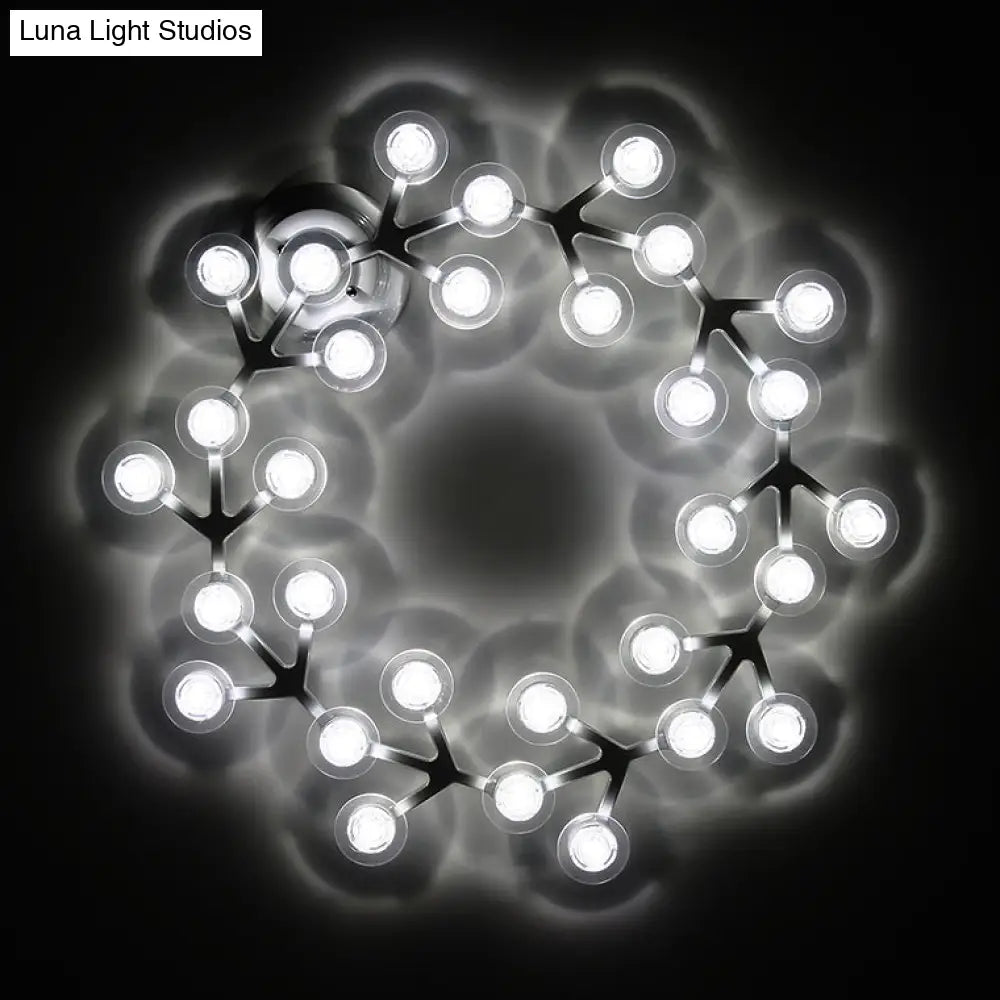 Led Kitchen Flushmount Light With Round Acrylic Shade In Warm/White - 7/9/10 Lights White Flush