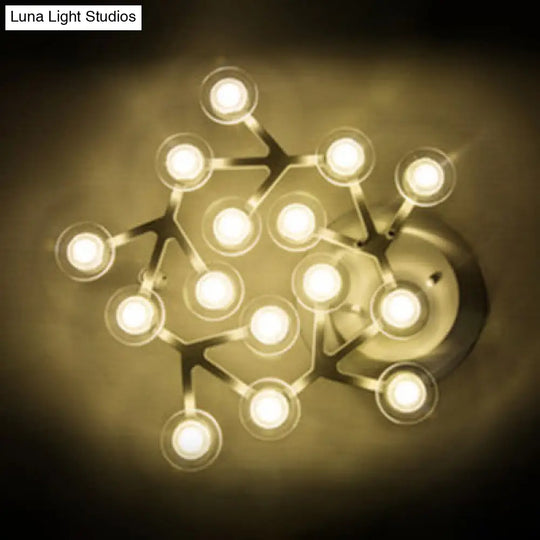 Led Kitchen Flushmount Light With Round Acrylic Shade In Warm/White - 7/9/10 Lights White Flush