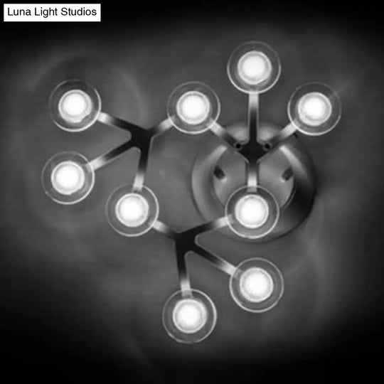Led Kitchen Flushmount Light With Round Acrylic Shade In Warm/White - 7/9/10 Lights White Flush