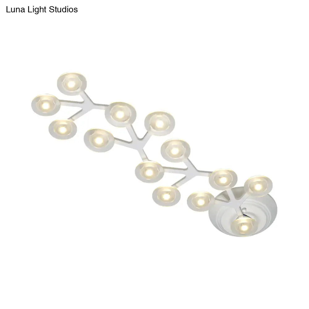 Led Kitchen Flushmount Light With Round Acrylic Shade In Warm/White - 7/9/10 Lights White Flush