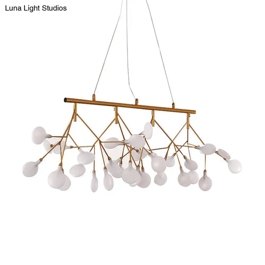Led Metallic Gold Tree Branch Pendant Light For Minimalist Dining Room Ceiling