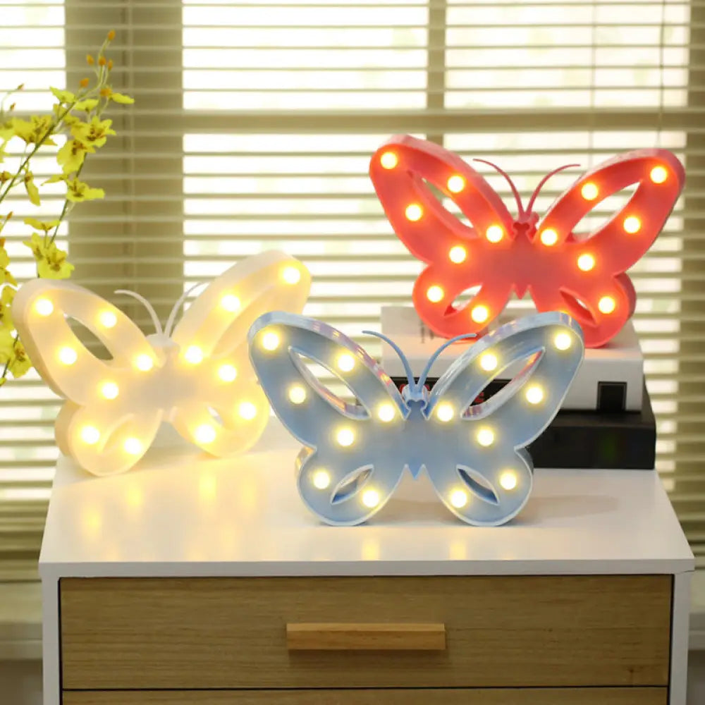 Led Modeling Night Light Girls Room Table Lamp With Hook - Novelty Decor Battery Powered Blue /