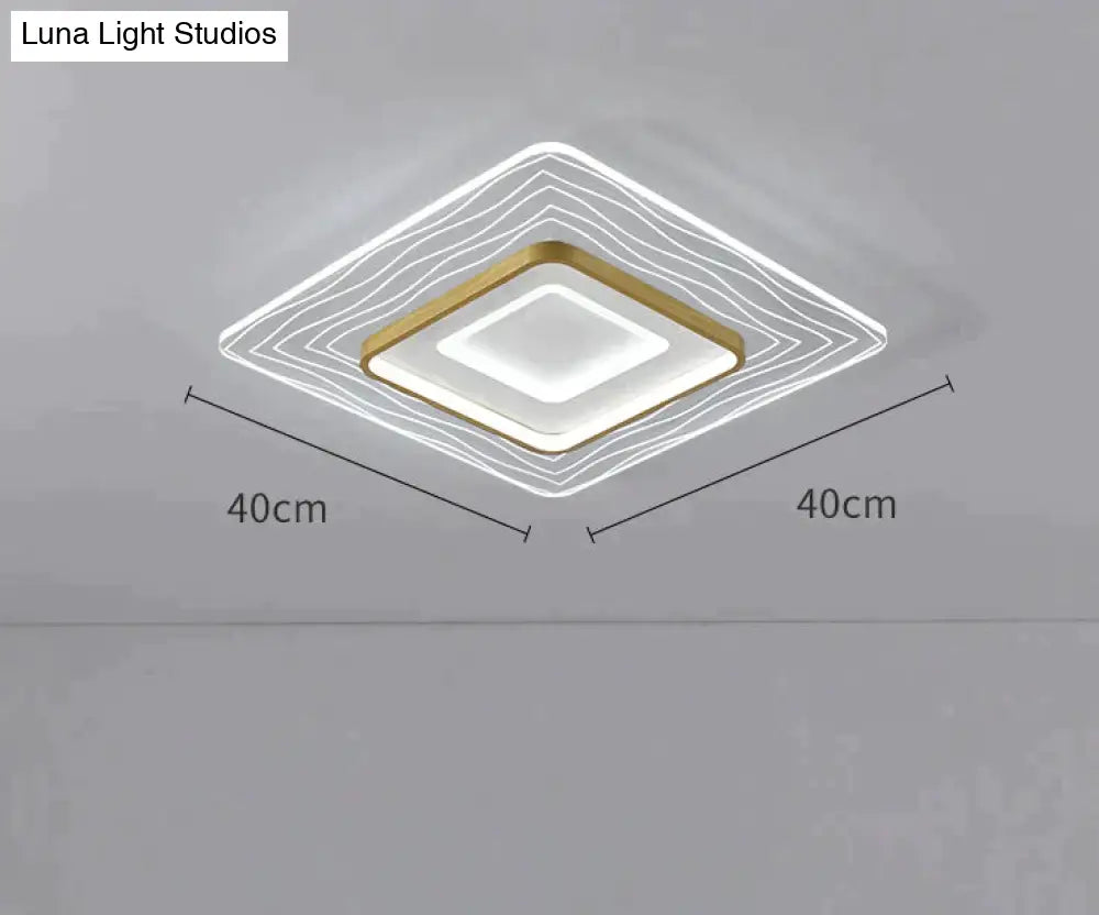 Led Modern Simple Circular Square Bedroom Dining Room Ceiling Lamp