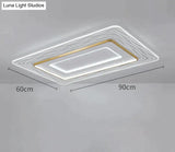 Led Modern Simple Circular Square Bedroom Dining Room Ceiling Lamp Rectangle / Small White Light