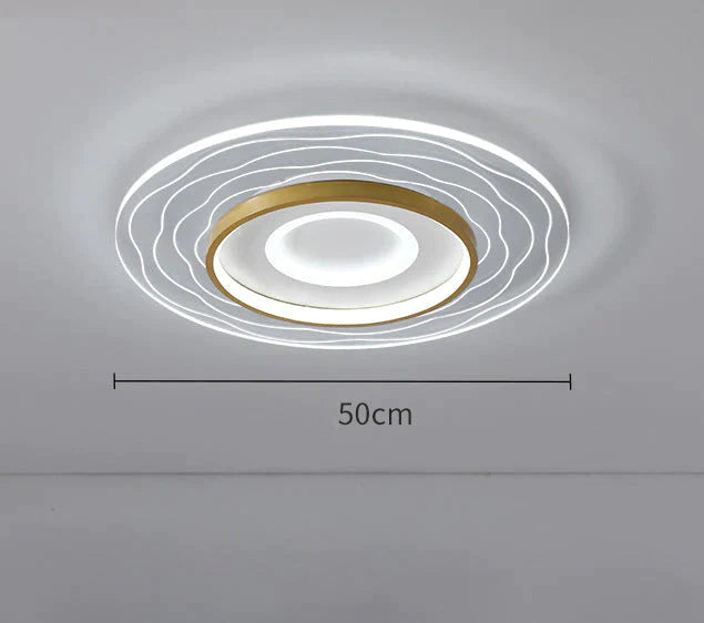 Plafonnier de salle à manger de chambre à coucher circulaire simple moderne à LED