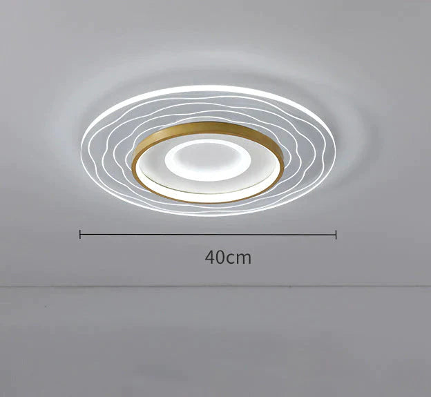 Plafonnier de salle à manger de chambre à coucher circulaire simple moderne à LED