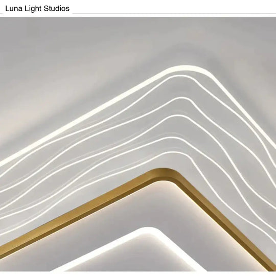 Led Modern Simple Circular Square Bedroom Dining Room Ceiling Lamp