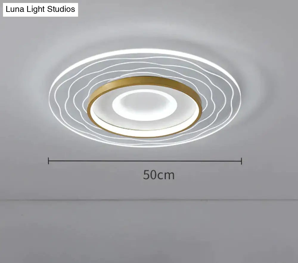 Led Modern Simple Circular Square Bedroom Dining Room Ceiling Lamp