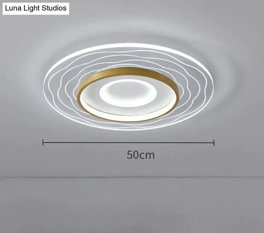 Led Modern Simple Circular Square Bedroom Dining Room Ceiling Lamp