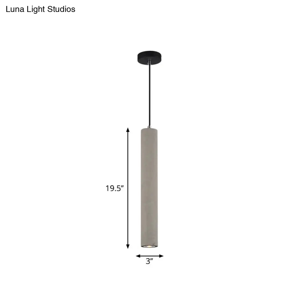 Tubular Led Nordic Ceiling Lamp - Bedside Pendant In White/Yellow Light 10.5/19.5 Tall