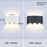 Led Outdoor Waterproof Wall Lamp Led Light Porch Courtyard Garden Lights Balconi Lighting 6W / Warm