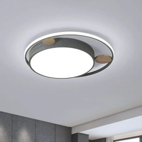Led Round Acrylic Flush Mount Ceiling Light For Kids Bedroom Minimalist Design