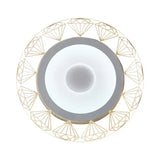 Led Round Ceiling Light With Diamond Wire - Modern Acrylic Lamp White Ideal For Kindergarten Beige