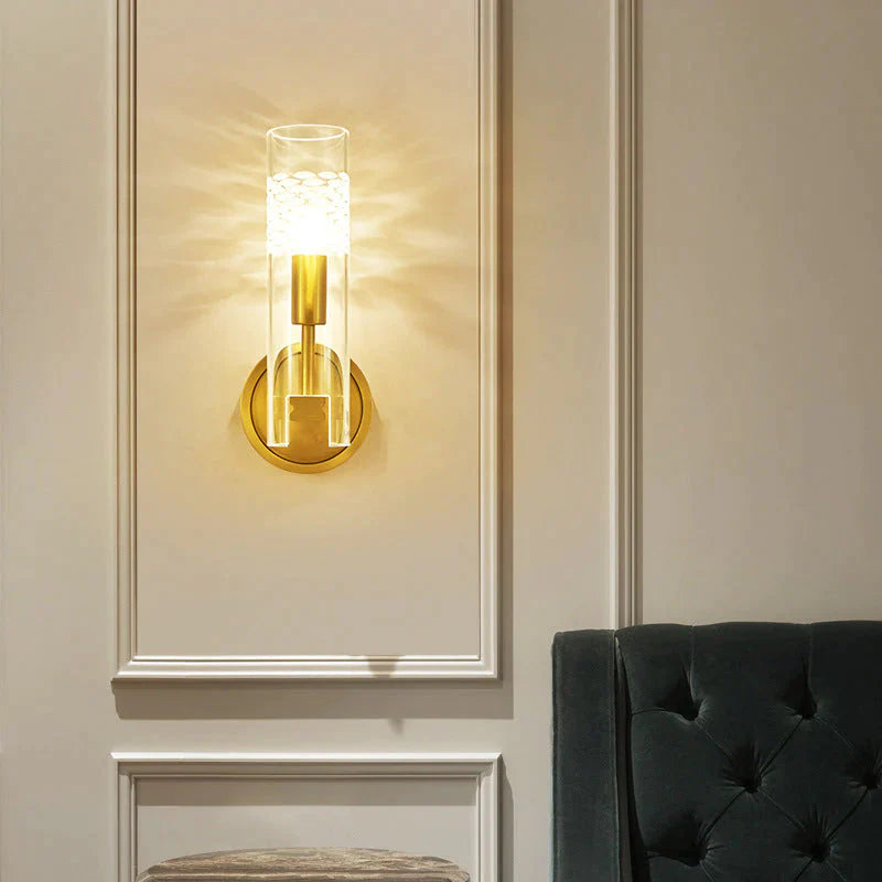 Lampe de mur en cuivre complète de couloir de chevet de salle d'étude de luxe léger 