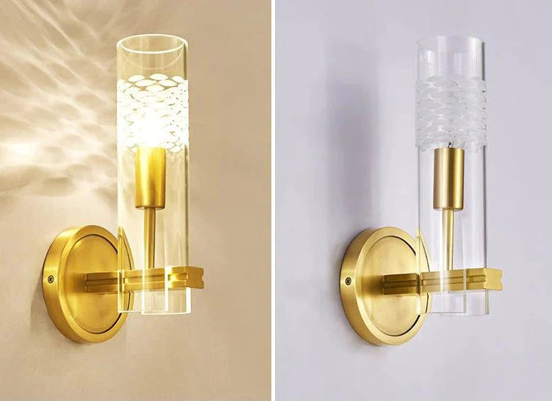 Lampe de mur en cuivre complète de couloir de chevet de salle d'étude de luxe léger 