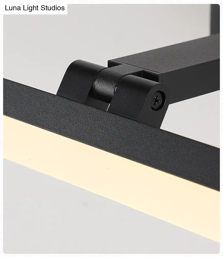 Linear LED Bathroom Vanity Sconce with Acrylic Diffuser - Simple Metal Design