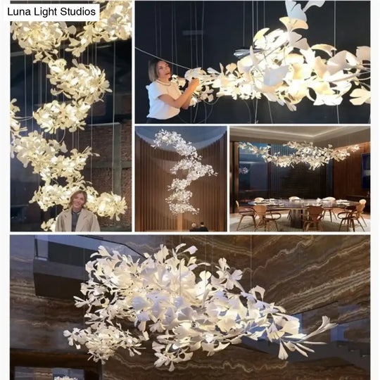 Liora Luxury Duplex Chandelier – Modern Villa Staircase Lighting