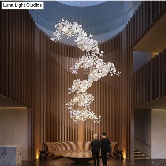 Liora Luxury Duplex Chandelier – Modern Villa Staircase Lighting