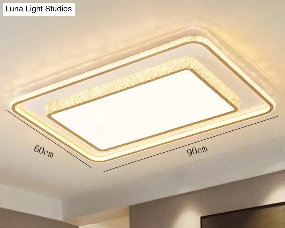 Living Room Lamp Simple Atmosphere Led Ceiling Crystal Bedroom