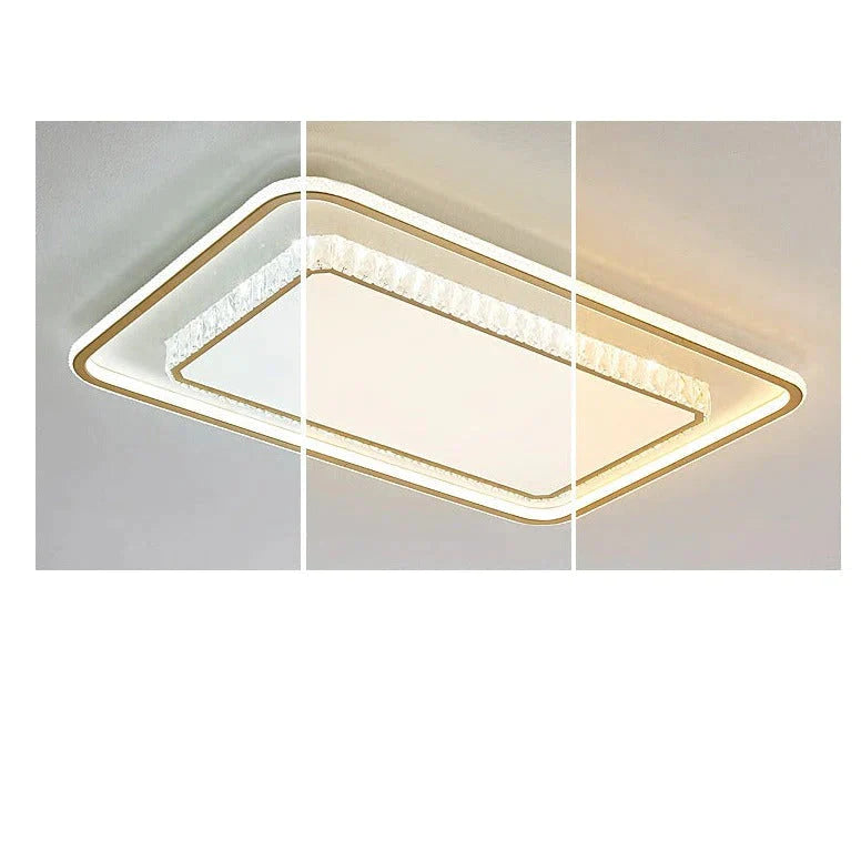 Lampe de salon Lampe de chambre à coucher en cristal de plafond à LED à atmosphère simple