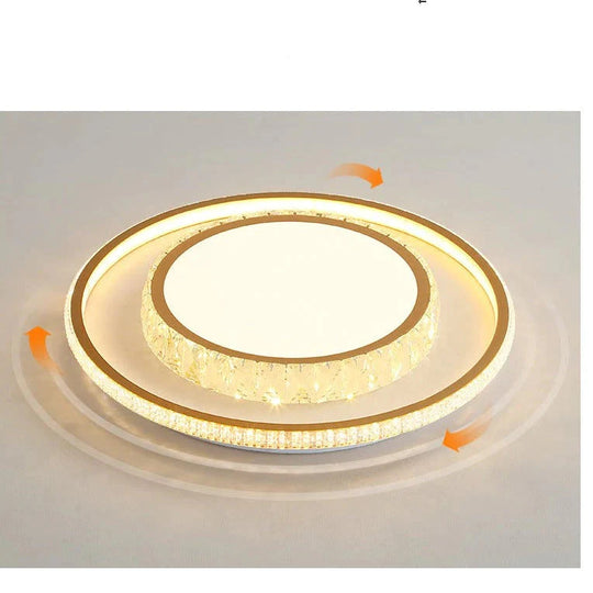 Lampe de salon Lampe de chambre à coucher en cristal de plafond à LED à atmosphère simple