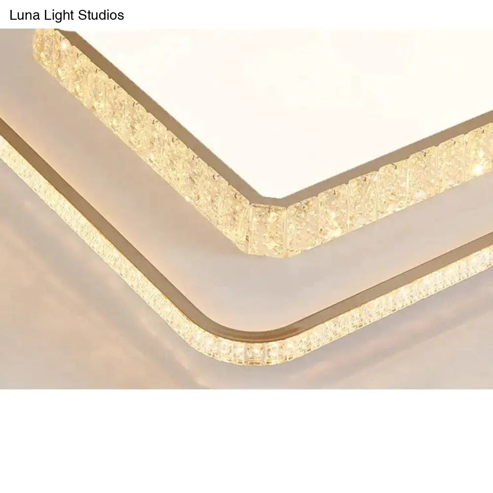 Living Room Lamp Simple Atmosphere LED Ceiling Crystal Bedroom Lamp Ceiling