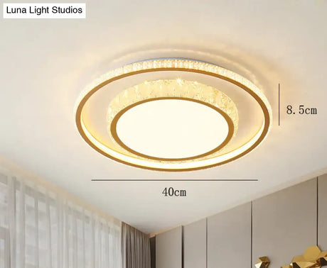 Living Room Lamp Simple Atmosphere LED Ceiling Crystal Bedroom Lamp Ceiling