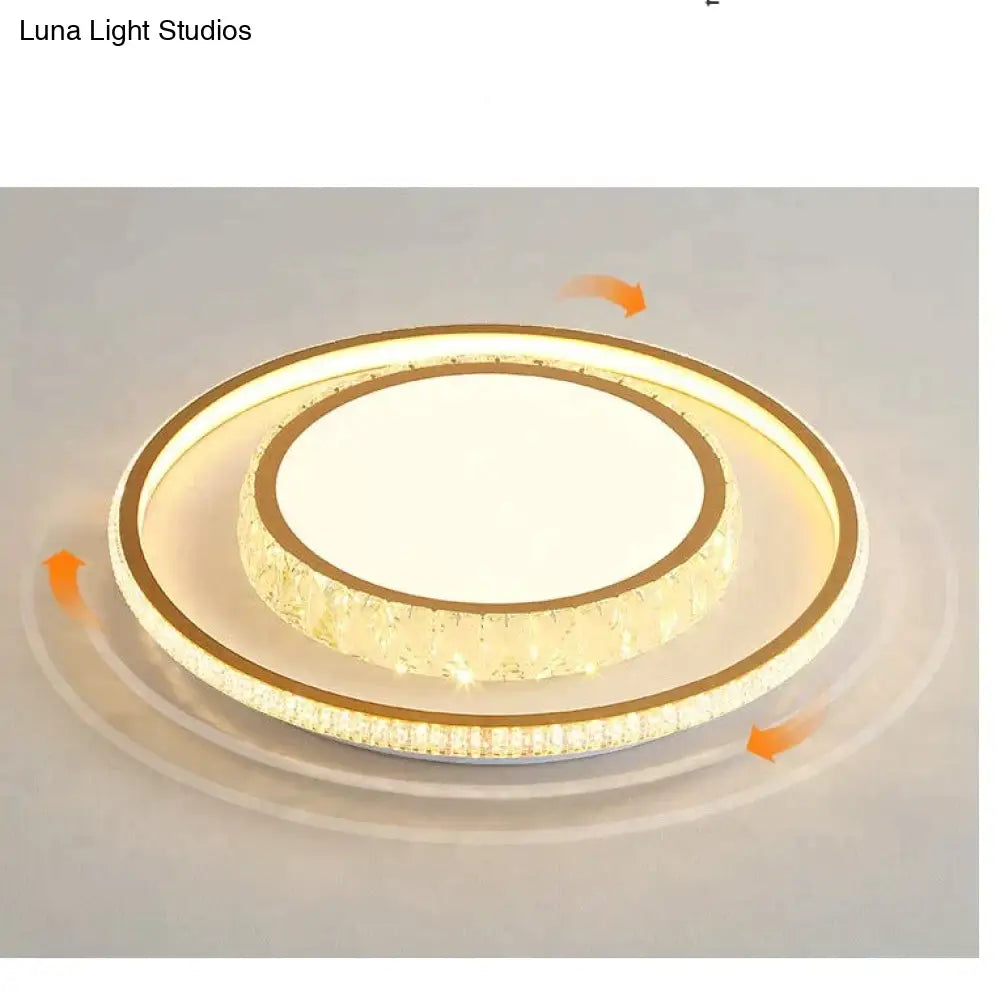 Living Room Lamp Simple Atmosphere LED Ceiling Crystal Bedroom Lamp Ceiling