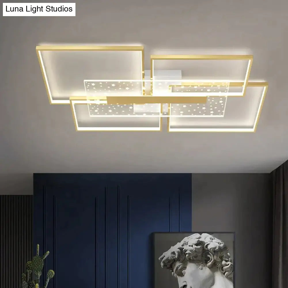Living Room Lamp Star Ceiling Lamp Simple Modern Light Luxury Hall Lamp Creative Master Bedroom Room Lamp Ceiling