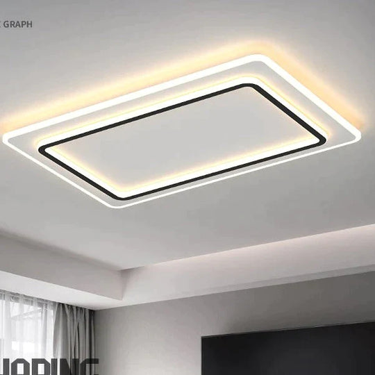 Living Room Lamps Modern Simple Atmosphere Rectangular Led Ceiling Lamp Ceiling