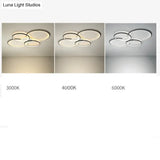Living Room Main Lamp Atmospheric Hall Lamp Minimalist Circular Ring Indoor Lamp Ceiling Lamp Ceiling