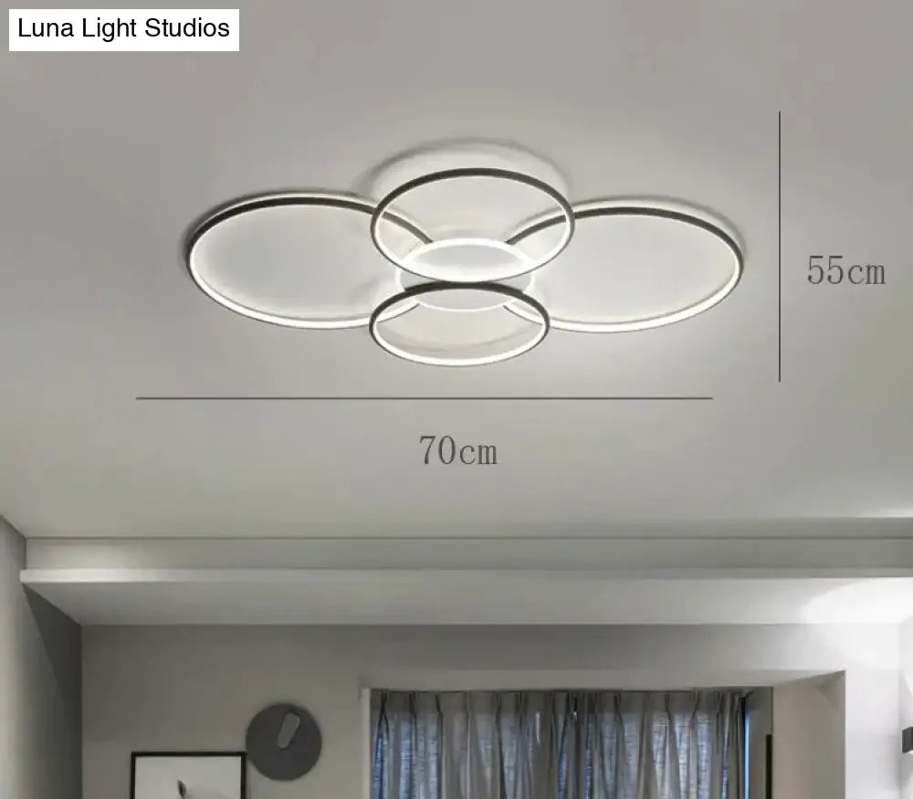 Living Room Main Lamp Atmospheric Hall Minimalist Circular Ring Indoor Ceiling