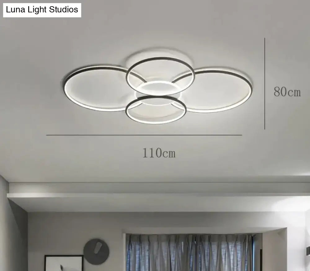 Living Room Main Lamp Atmospheric Hall Minimalist Circular Ring Indoor Ceiling