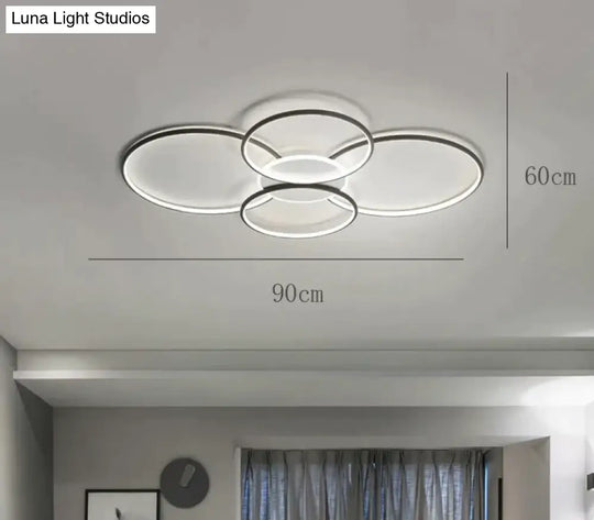 Living Room Main Lamp Atmospheric Hall Minimalist Circular Ring Indoor Ceiling