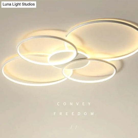 Living Room Main Lamp Atmospheric Hall Minimalist Circular Ring Indoor Ceiling