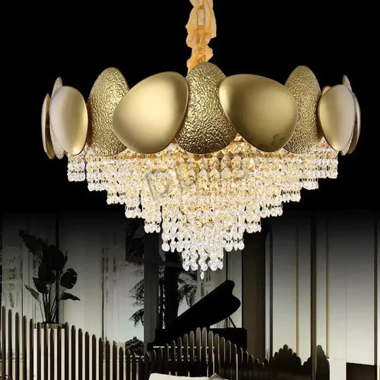 Copper Round 6 - 8 Light Chandelier for Bedroom Kitchen Dining Room Living Room
