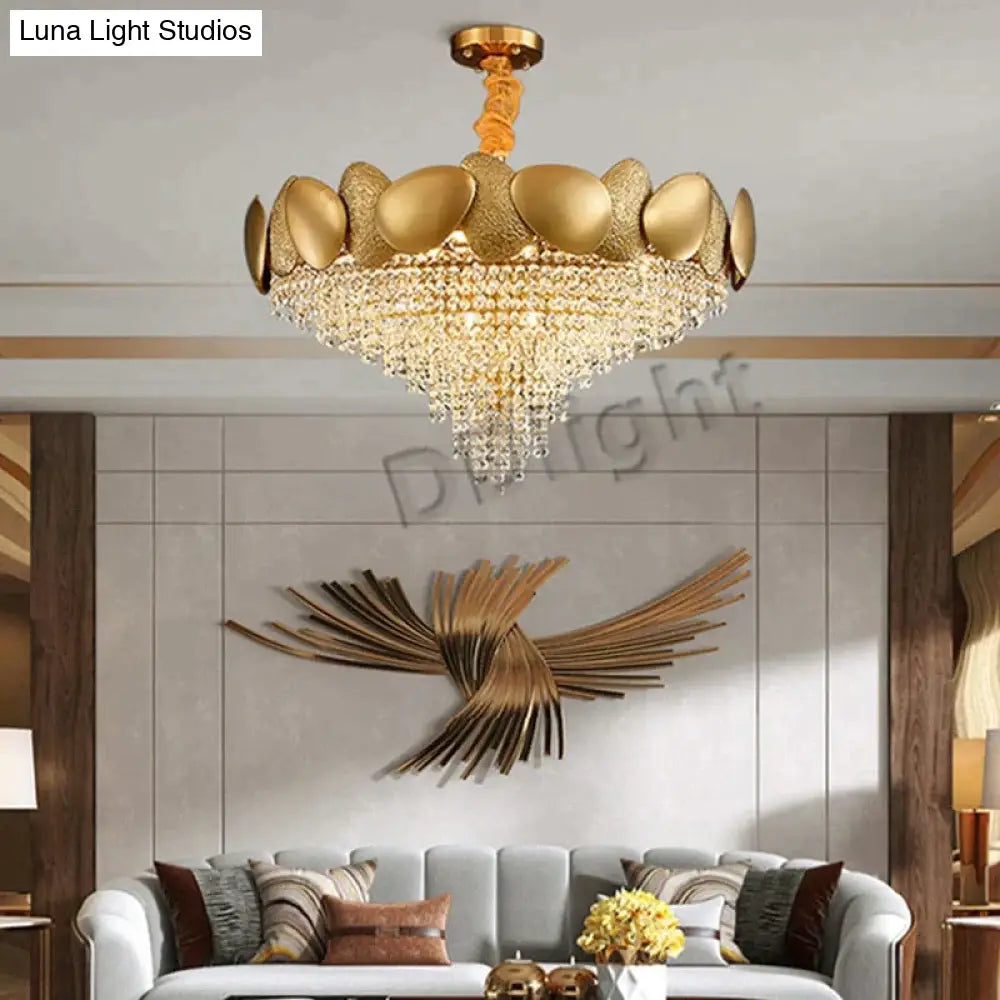 Lizzie - Crystal Luxury Tassels LED Ceiling Chandelier No