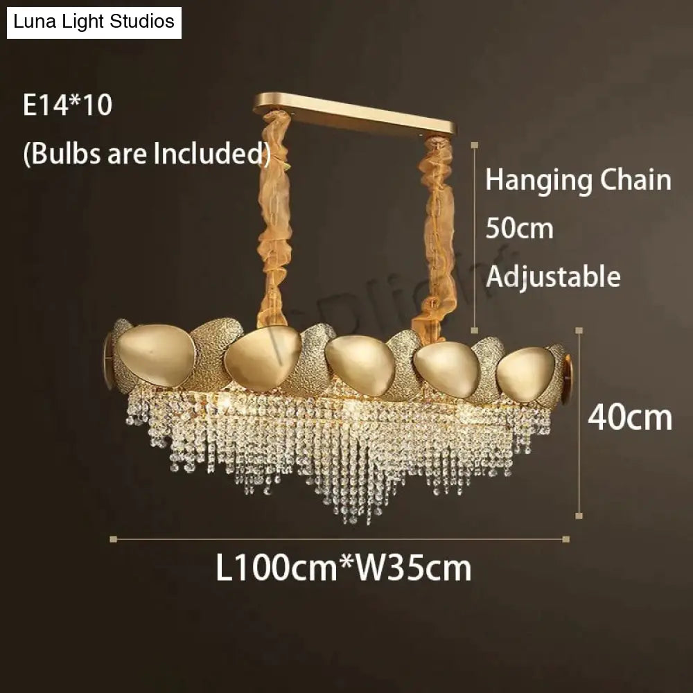 Lizzie - Crystal Luxury Tassels Led Ceiling Chandelier