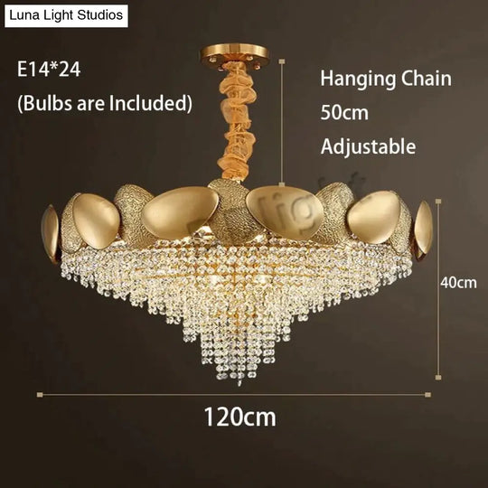 Lizzie - Crystal Luxury Tassels Led Ceiling Chandelier