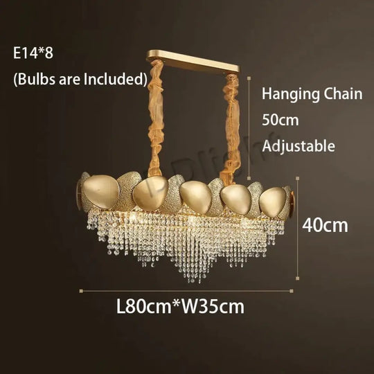 Lizzie - Crystal Luxury Tassels LED Ceiling Chandelier No L80cm / Cold White