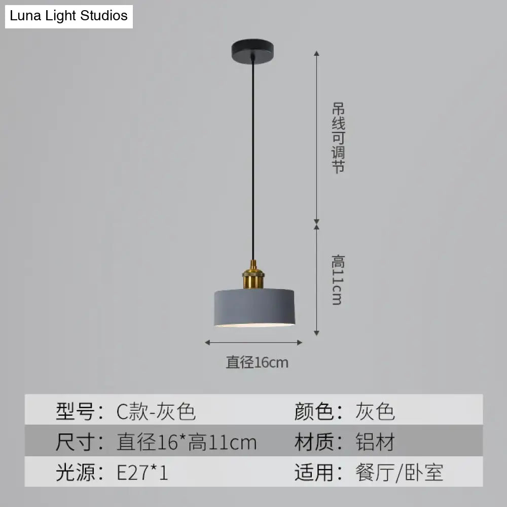 Loft Style Aluminum Pendant Lights Minimalist Modern Hanging E27 Lampshade Decor Restaurant Light
