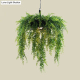 Loft Style Metal Pendant Lighting With Donut Design | 1-Bulb Hanging Ceiling Light For Balcony